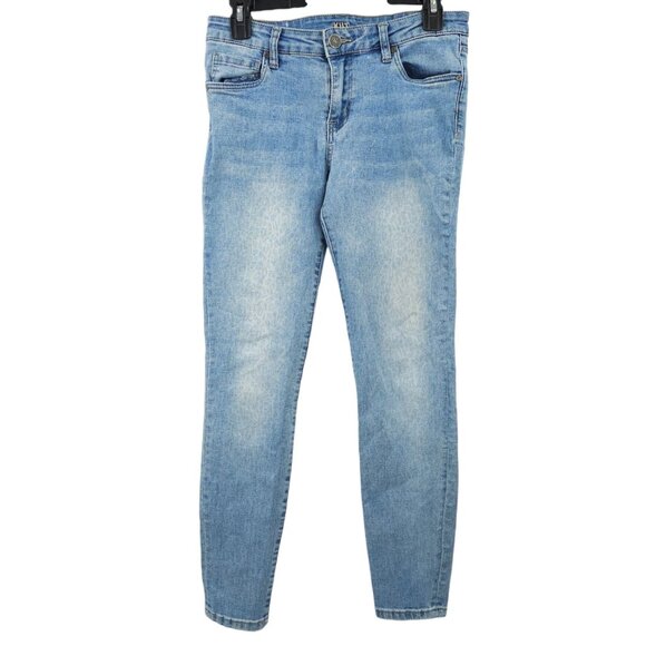 Kut From The Kloth Ankle Skinny Distressed Jeans Womens Size 6 Denim Light Wash - Picture 1 of 12
